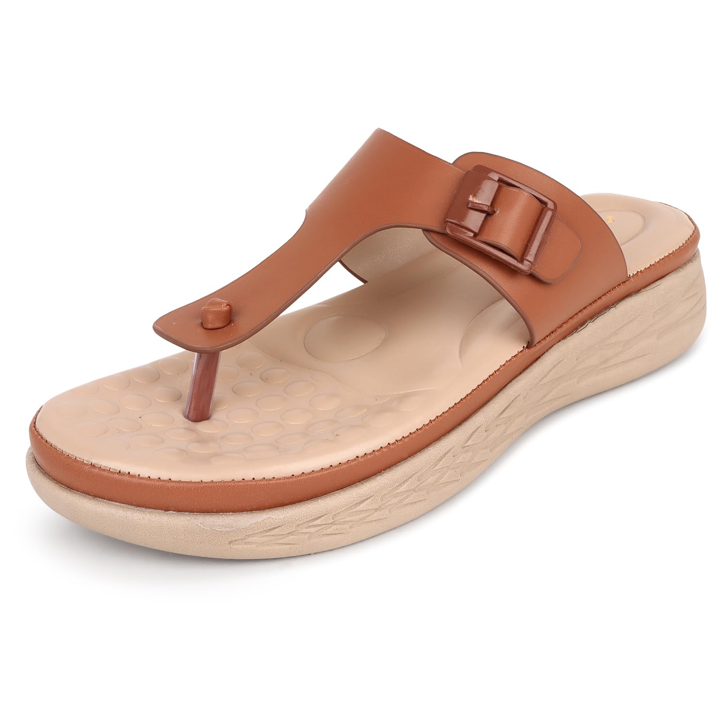 TRASE Snug Steps Womens Casual Flat Slippers For Women (Tan, 3 UK) (B0DFPDXHFH) Amazon Price History, Amazon Price Tracker