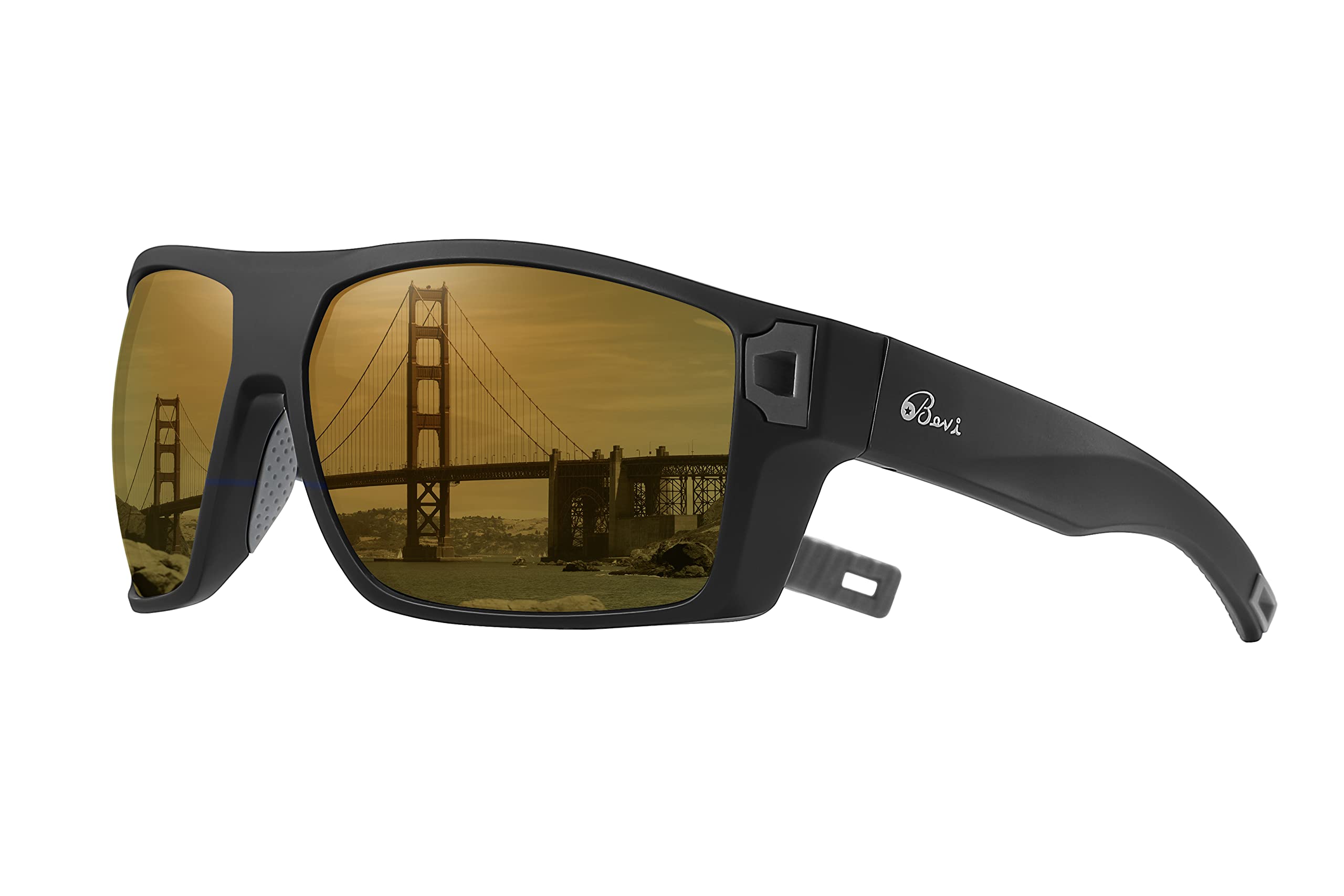 Bevi Polarized Square Sunglasses TR90 Lightweight Frame With UV 400