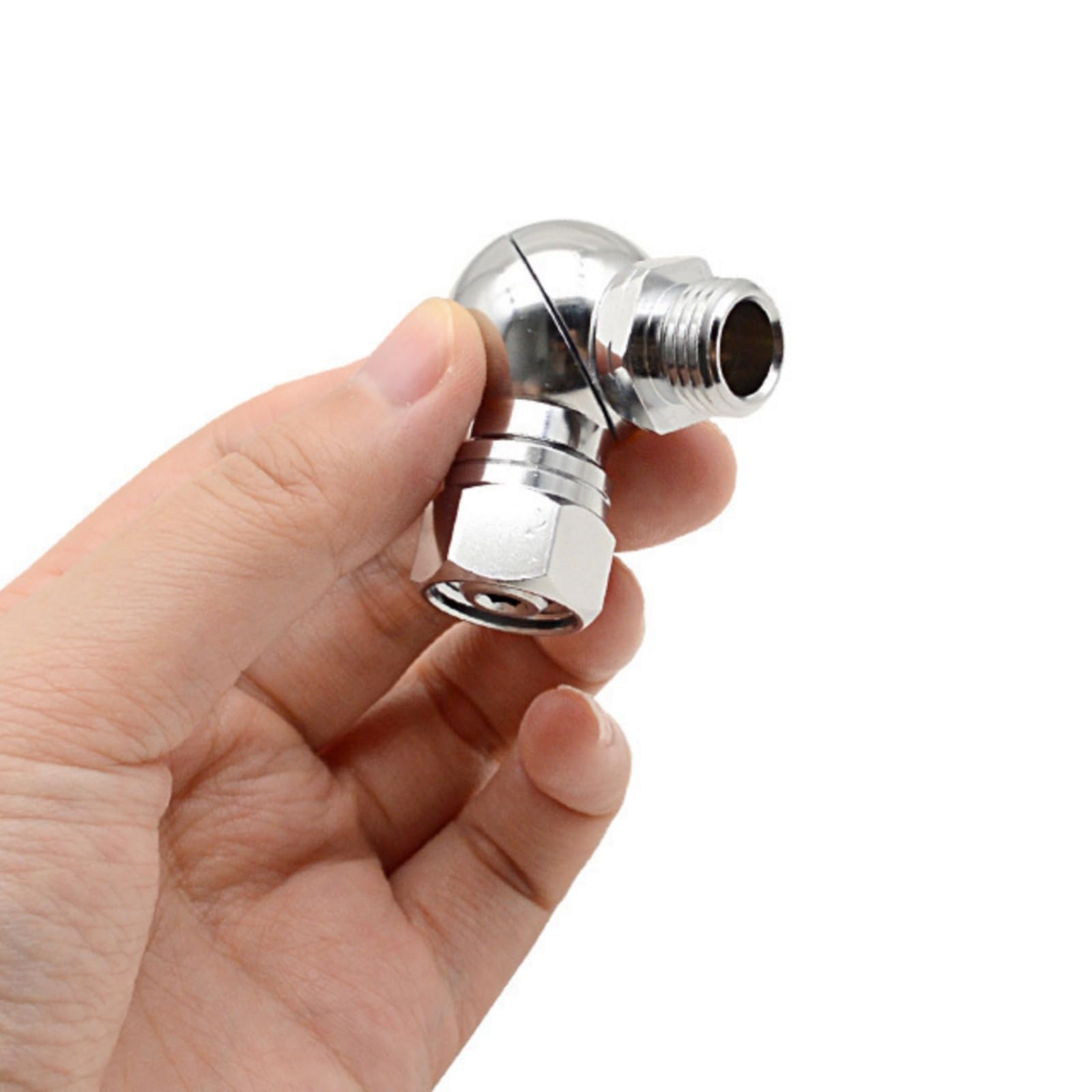 360-Grad-Swivel-Adapt vchromt Atemregladapt mit Drehgelenk leicht Tauchregladapt für Sporttauch