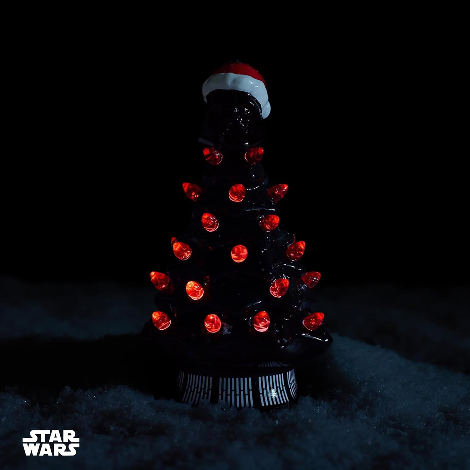 Star Wars Darth Vader Light-Up Ceramic Christmas Tree | Battery-Powered Mood Light | 6 Inches Tall