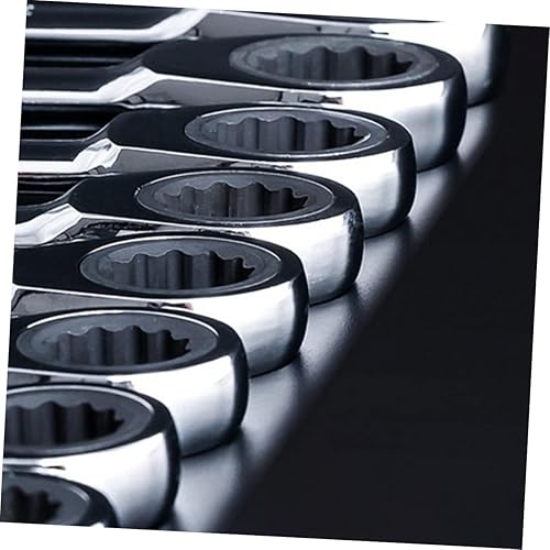 Miniatura 4 de DOITOOL Llave inglesa dicephalous de 0.394 pulgadas, 1 mini llave giratoria de trinquete manual, juego de herramientas combinadas, juego de llaves