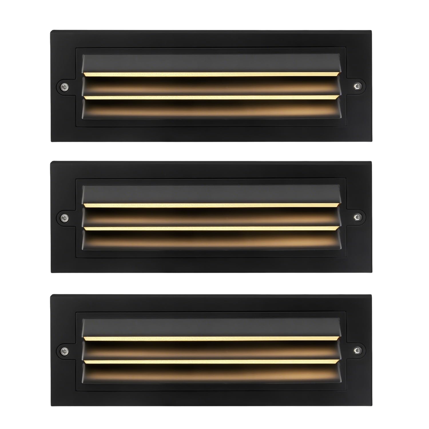 ZONK 110V-240V LED Outdoor Indoor Stair Step Lights, 6W IP65 Waterproof 3000K Non-dimmable Deck Retaining Wall Lights for House, Garden,Garage, Pack