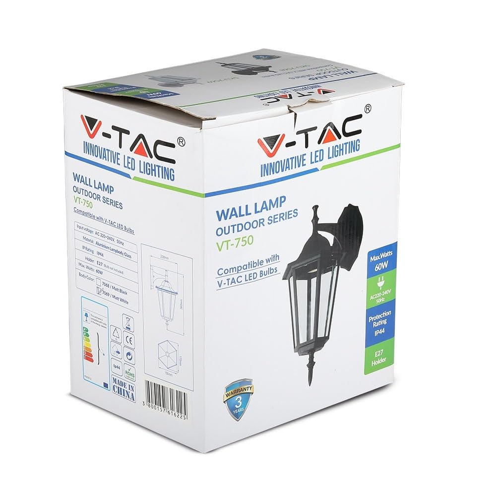 Portalampada da Giardino Wall Light E27 da Muro Bianca