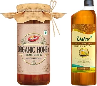 Organic Honey 500g & Dabur Cold Pressed Mustard Oil 1L