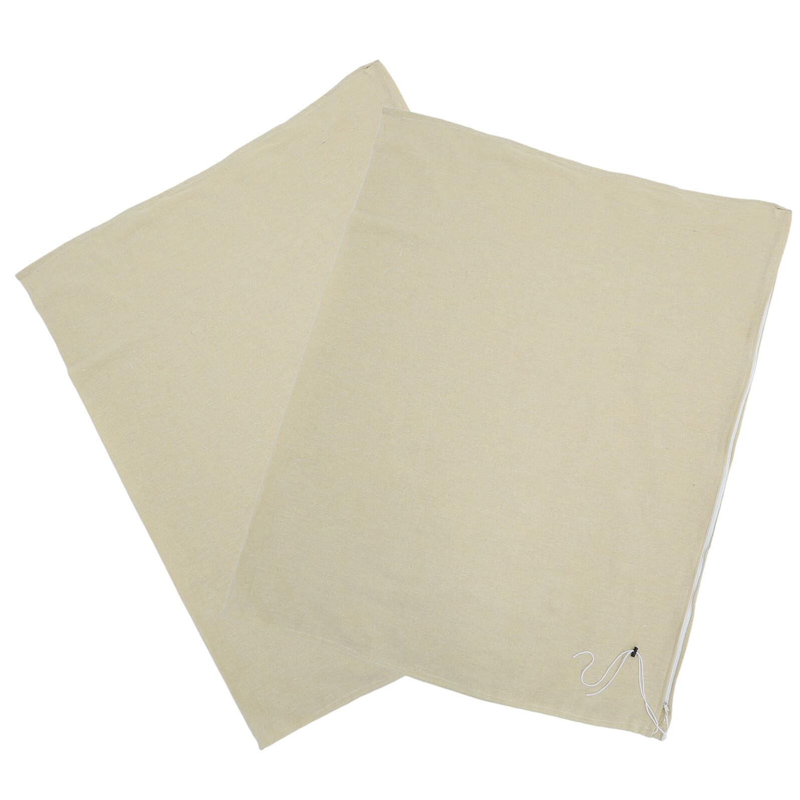 Hemobllo Copertura per Piante da Esterno 2 Pezzi in Lino Beige, Traspirante | Inverno e Vento, Struttura Riutilizzabile per Vaso e Arbusti, Protezione Antigelo Cordino
