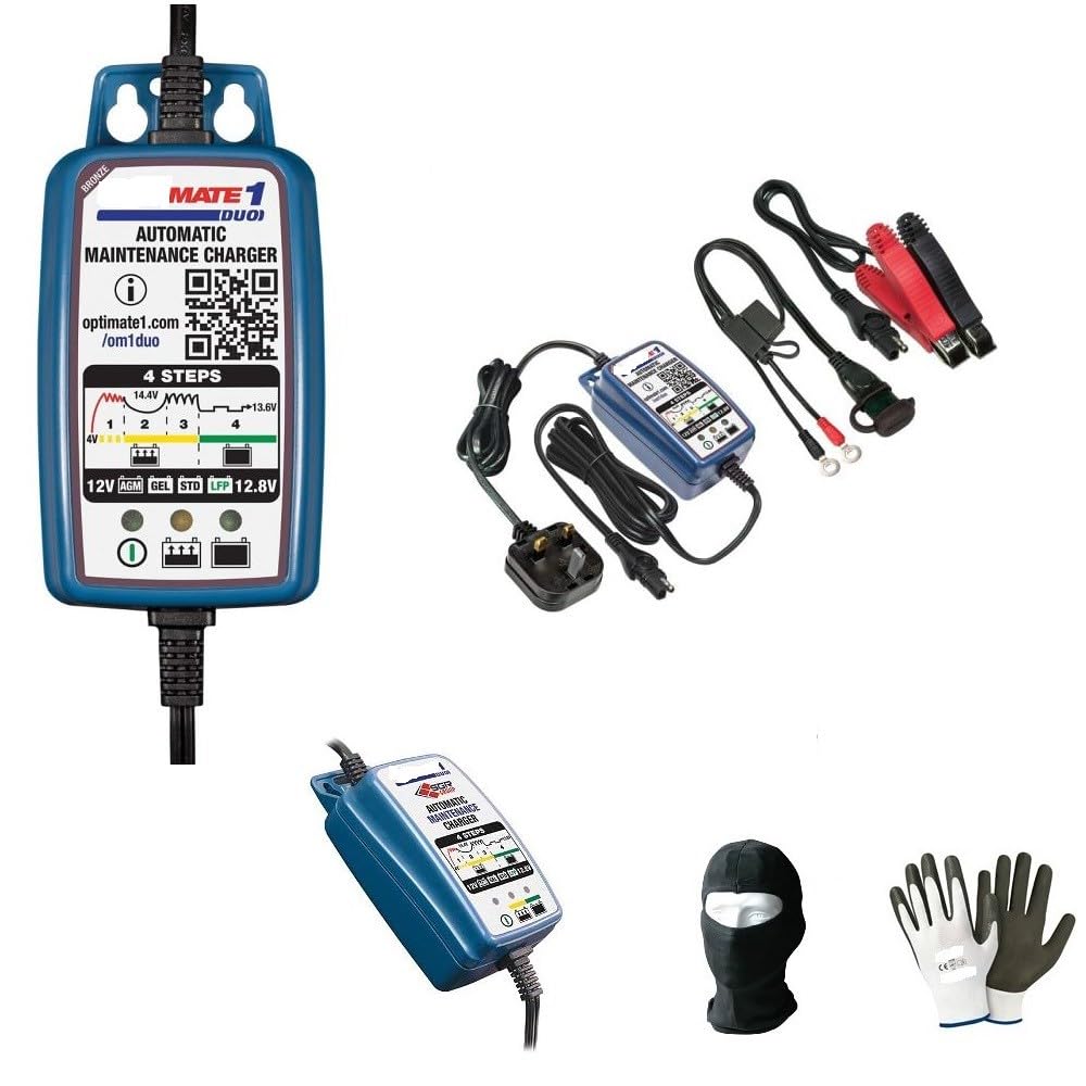 Compatible con Honda CBR 300 R ABS Cargador Y Mantenimiento DE BATERÍAS AUTOMATICO para Moto Coche Camper Quad Jet SKI Optimate 1 Duo 4 Pasos Plomo Litio,AGM,Gel,MF,Wet