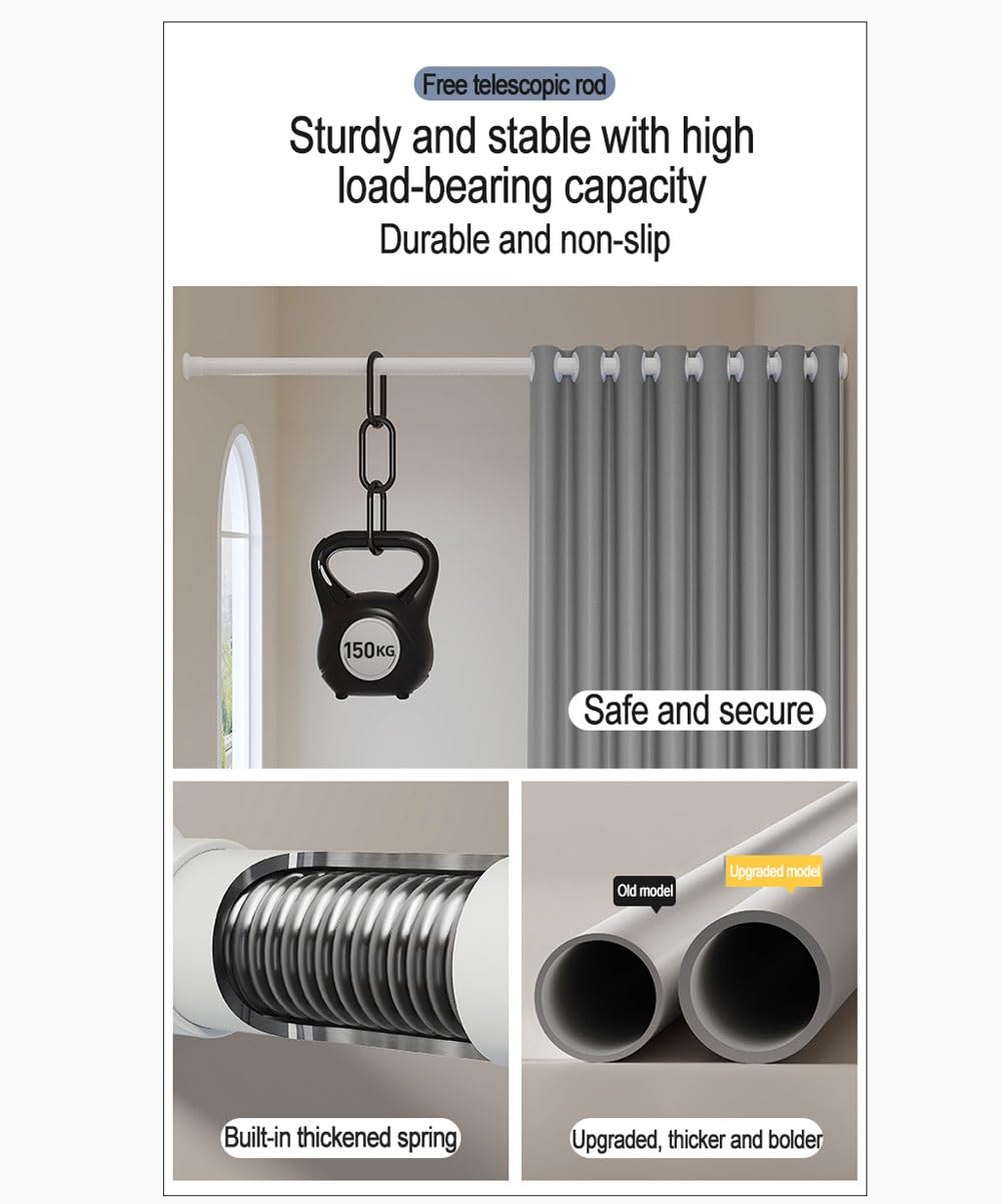 Extra breite Raumteiler-Vorhänge, 2 Paneele, Thermo-Vorhänge für Wohnzimmer und Schlafzimmer, Ösen-Design mit Haken, Braun, B x H 2,7 m, perfekt für Privatsphäre und Trennwand