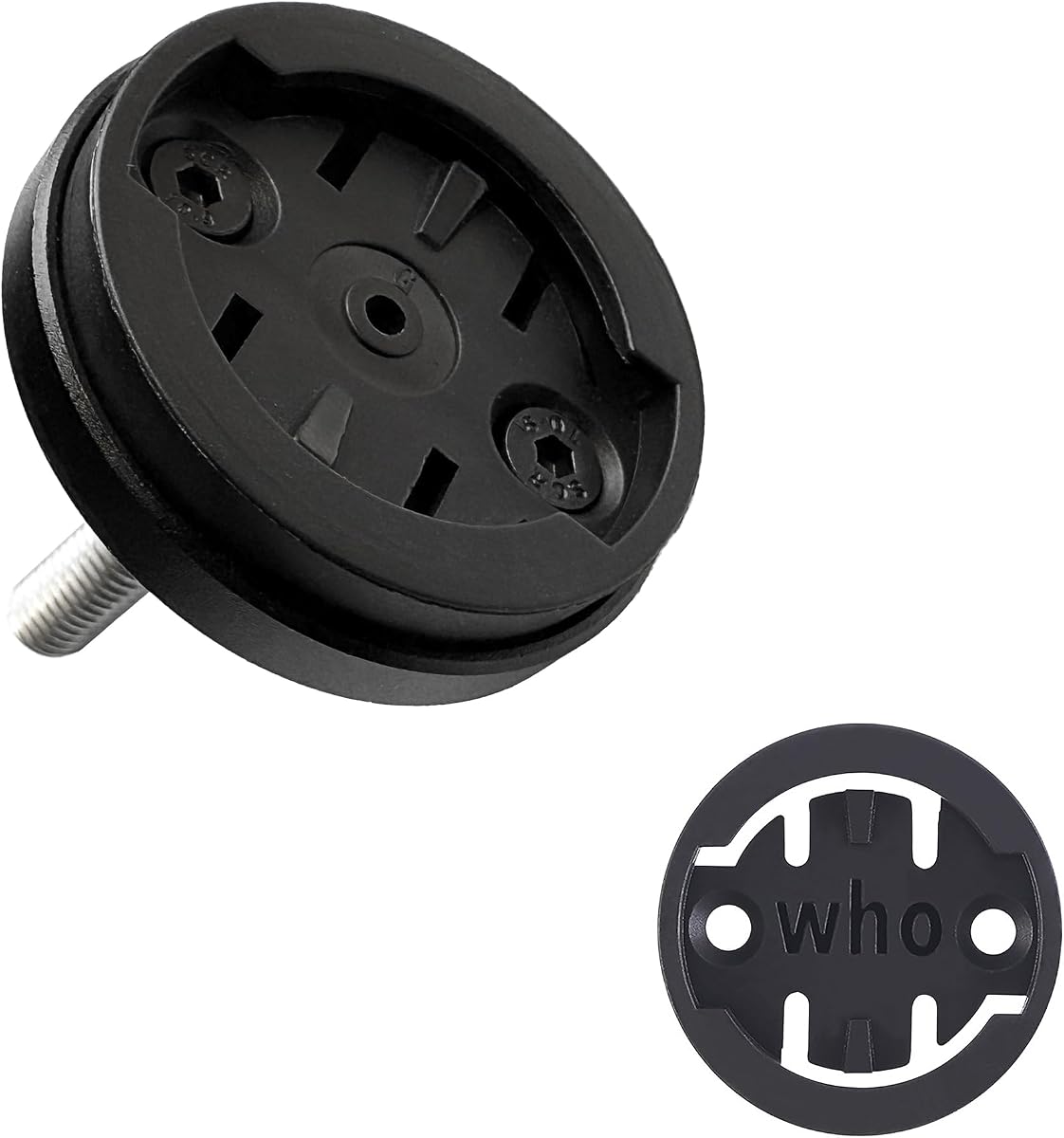 Upgraded Sturdy Bike Computer Mount for Garmin and Wahoo | Garmin Edge and Wahoo Elemnt Series, Bicycle Top Cap Mount Compatible, Fits 1 1/8" Headset