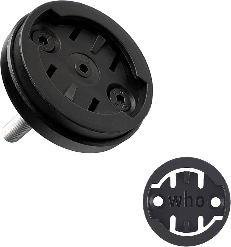 Upgraded Sturdy Bike Computer Mount for Garmin and Wahoo | Garmin Edge and Wahoo Elemnt Series, Bicycle Top Cap Mount Compatible, Fits 1 1/8" Headset