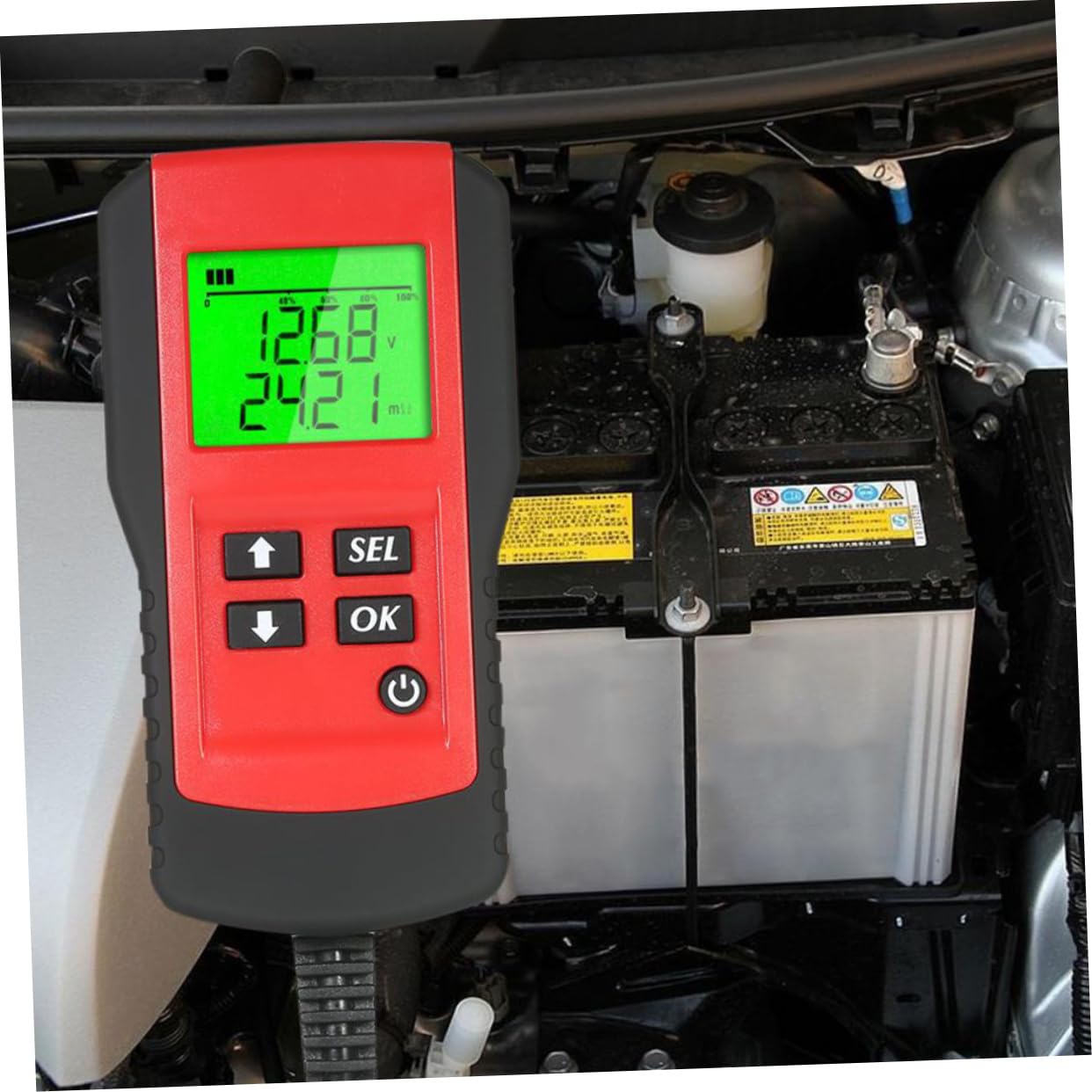 CHILDWEET Tester Batteria Auto 12v Materiale Abs e Rame Risposta Rapida e Test Prolungato per Analisi e Verifica Batteria Veicoli Valore 5-9995