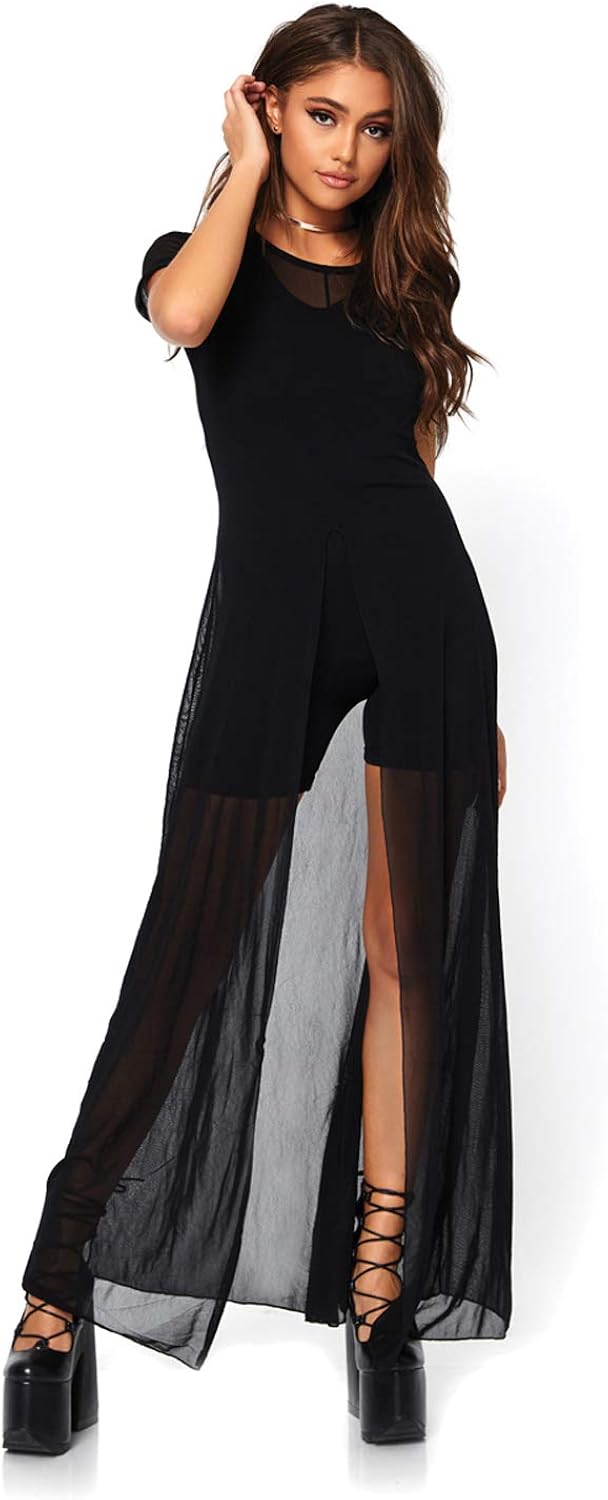 Sheer high slit dress Clearance