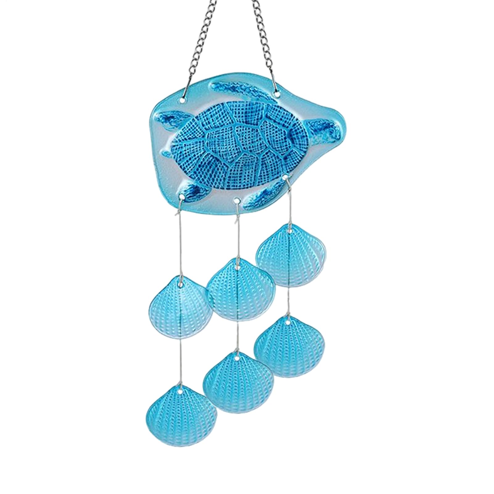 Carillon éolien en verre teinté artisanal pour décoration d'intérieur élégante