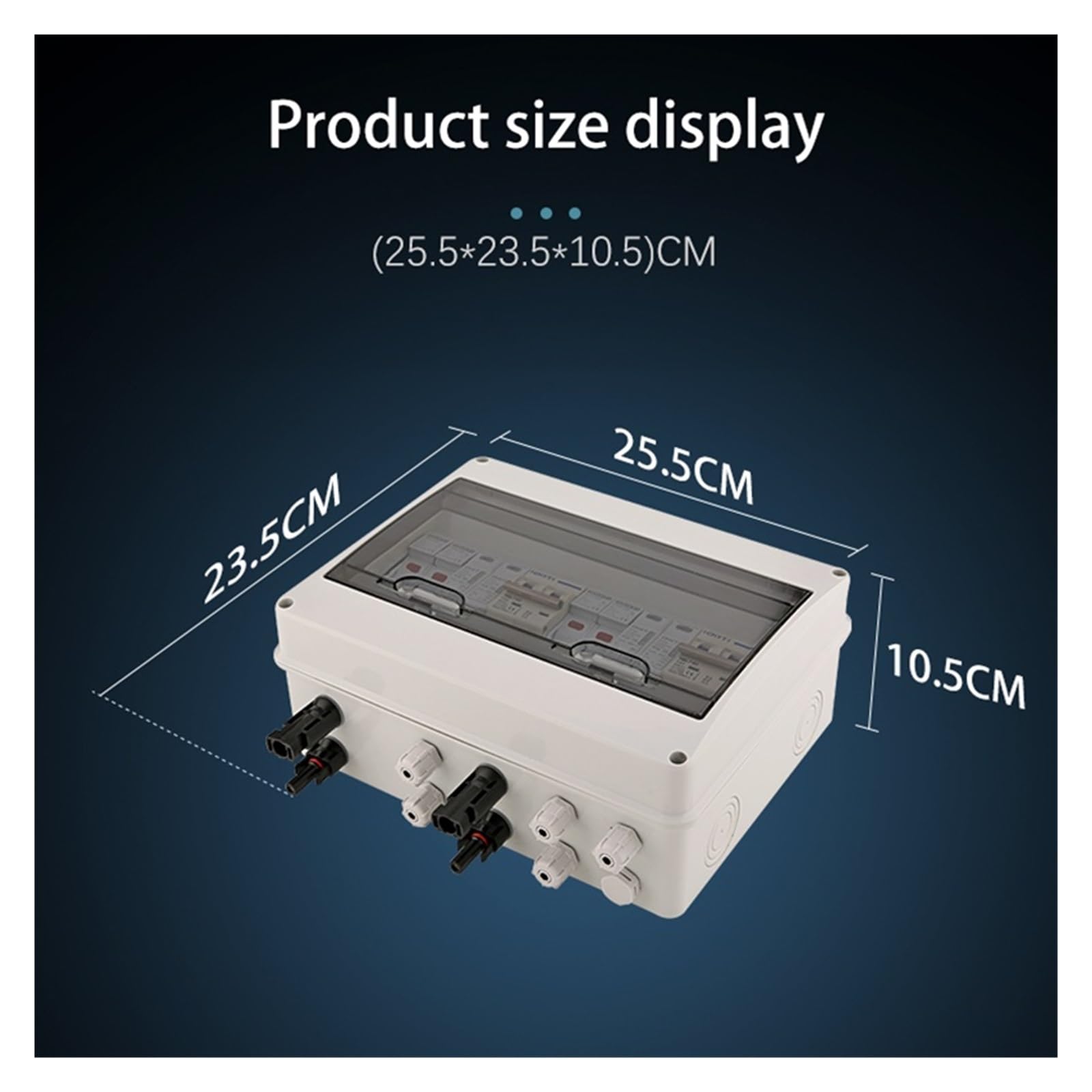 Coffret de Combinaison photovoltaïque avec Protection 2 entrées 2 Sorties DC 600 V MCB SPD 1000 V Boîte à fusibles IP65(DC Fuse 20A)