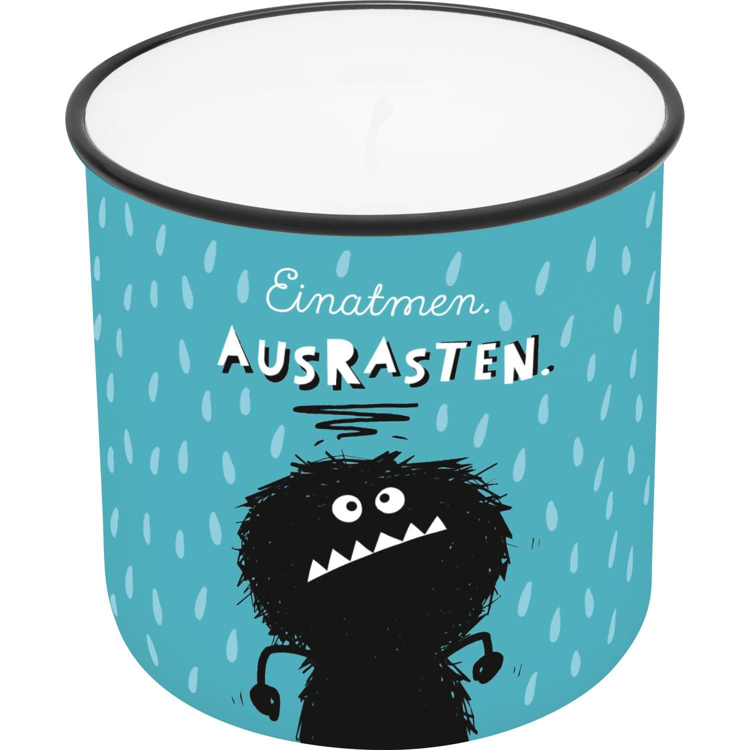 Bougie dans une tasse motif inhaler pour un moment cocooning