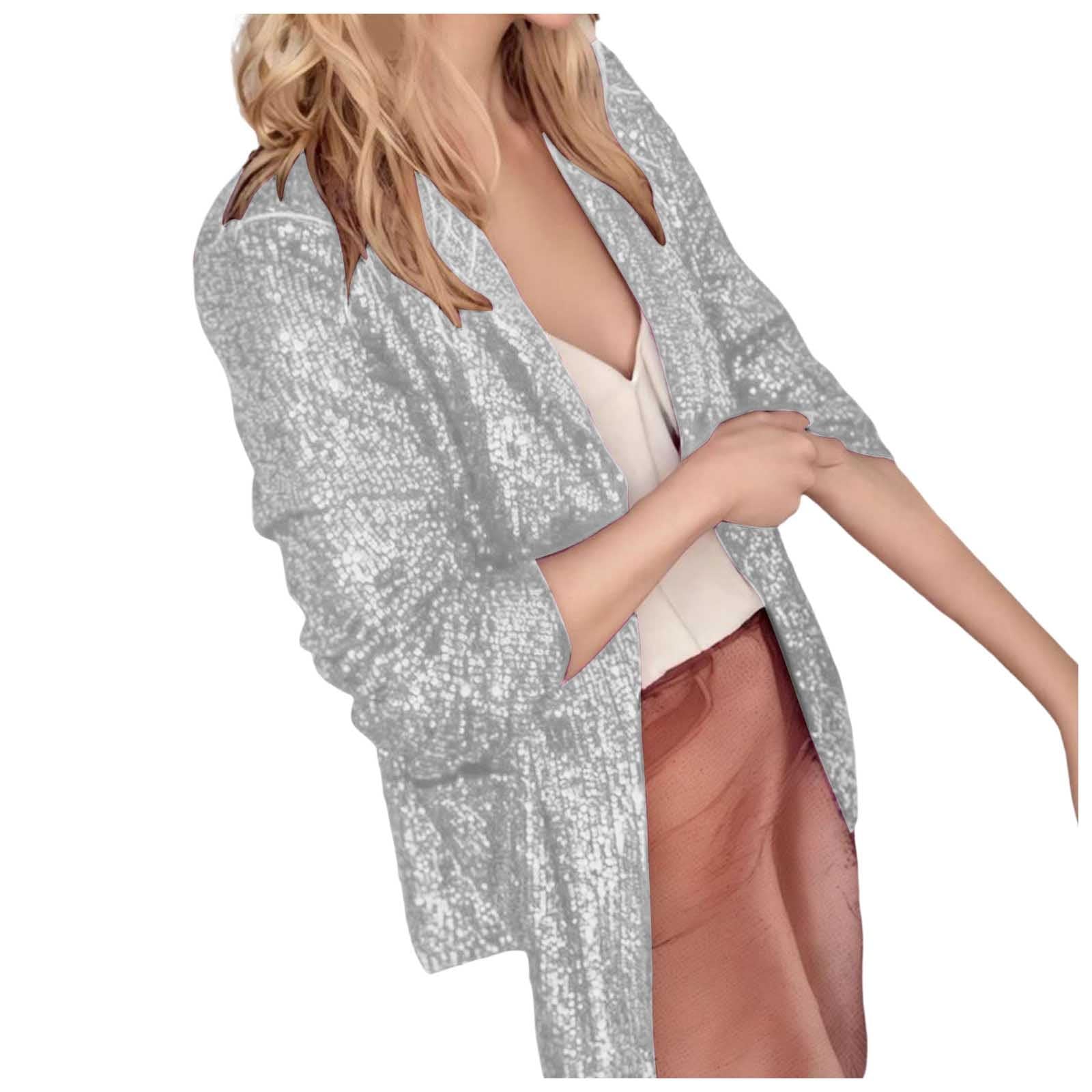 Blazer Damen Sportlich, Sommer Blazer Damen Langärmelig Revers Leicht Blazer Slim Fit Vorne Offen Knopfleiste Elegant Business Arbeit Anzugjacken Breathable Ganzjährig Leichter Blazer Damen Sommer