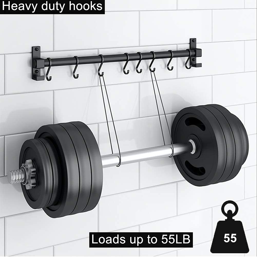 Ganchos en S resistentes, ganchos en forma de S, ganchos para colgar ollas y sartenes, plantas, tazas de café, ropa, bolsos, toallas en la cocina, dormitorio, oficina, jardín, baño, paquete de 5