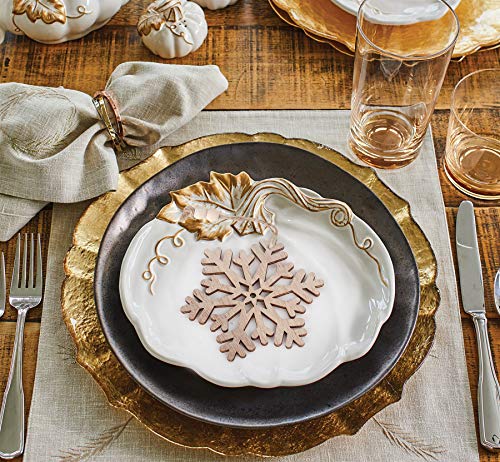 24Pcs Wooden Snowflakes Ornaments 4'' Christmas Tree Hanging Decorations Rustic Ornament Wood Crafts #TOP5