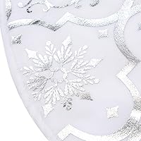 Vista 3 de Flash World Falda Grande de Árbol de Navidad de 48 Pulgadas Alfombrilla de Cubierta Suave Xmas Decoración Collar de Copo de Nieve Falda de Árbol