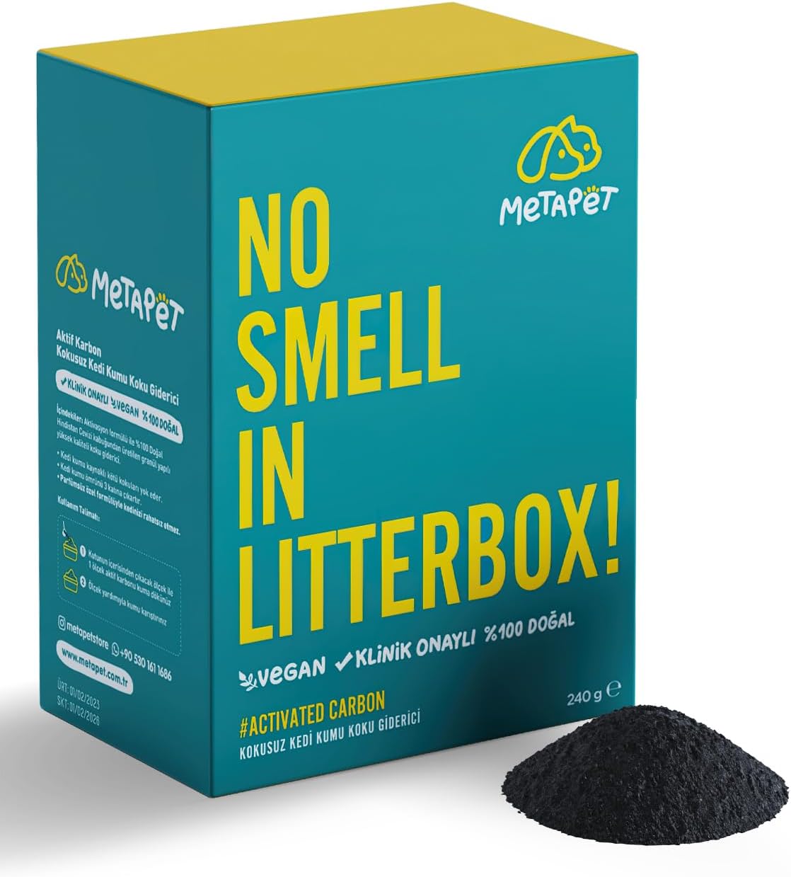 Meooow Cat Litter Deodorizer, Activated Carbon Pet Deodorizing