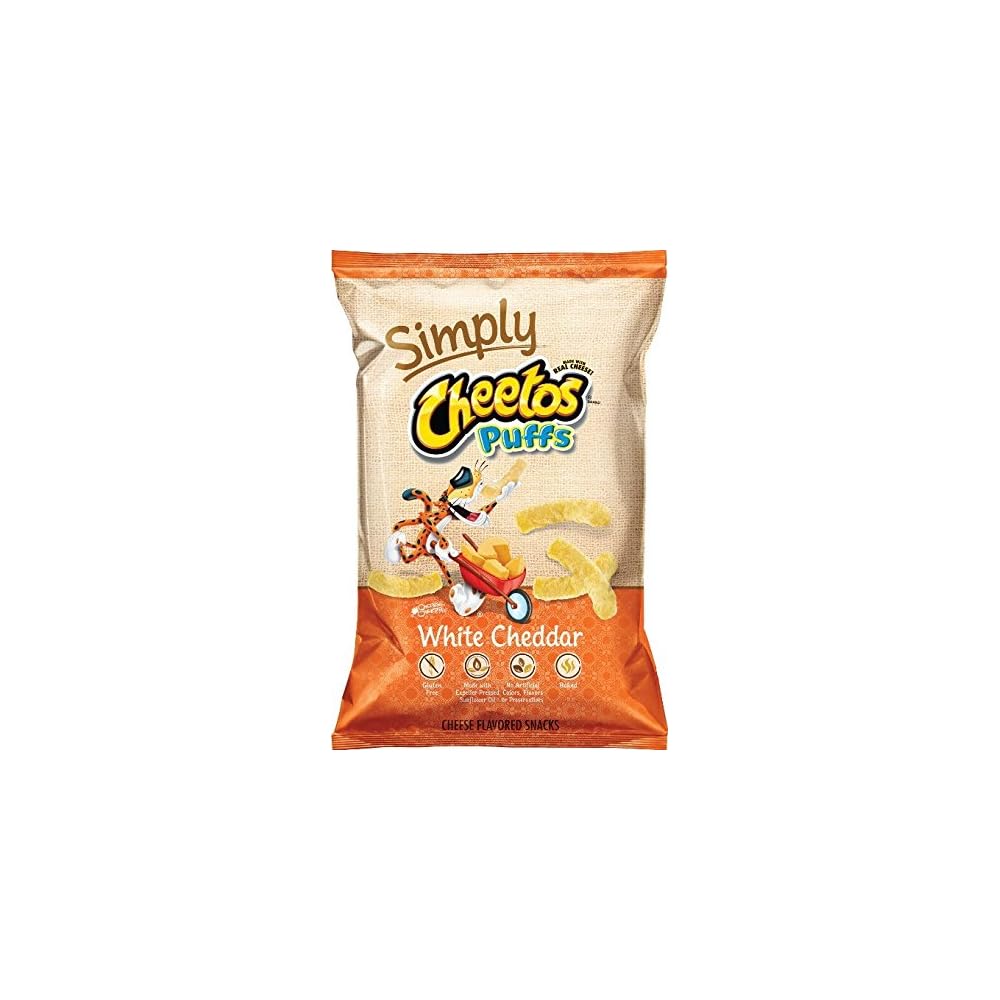 Buy Cheetos Puffs Cheese Snacks, Simply White Cheddar Puffs 8 Ounce