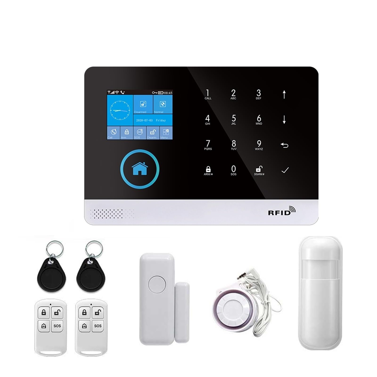 WIFI GSM Home Burglar Security Alarm System With Pet-proof Motion Sensor PIR Detector TUYA Smartlife APP Supports(A)