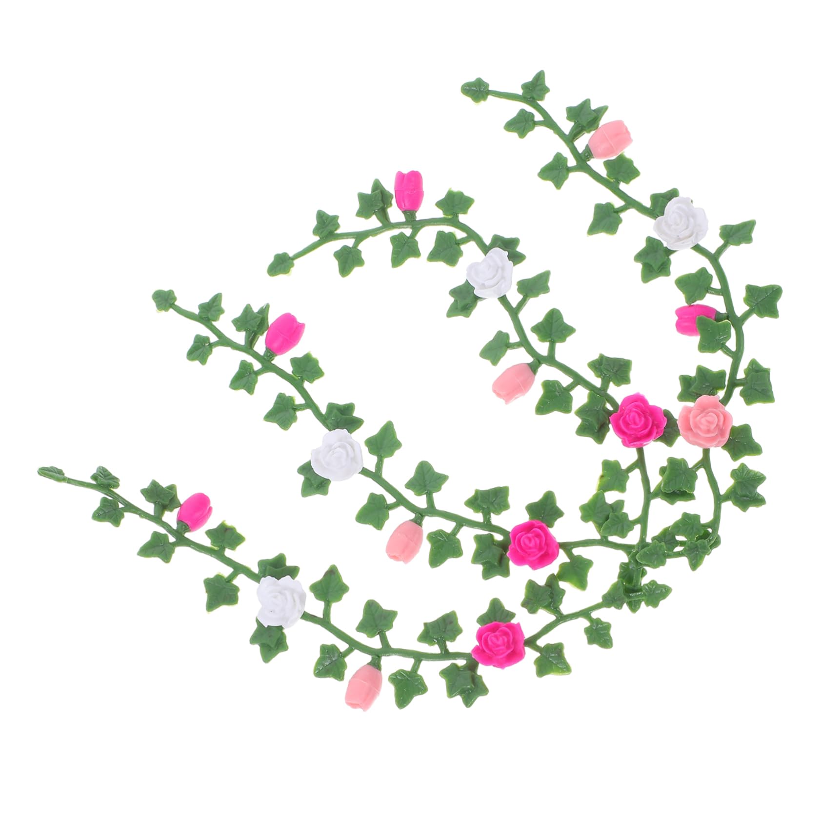 1 Set Simulated Flower Vine Model Model Statue Decoration Mailbox Doll House Material Decoration Doll Trash Can Handicraft Decoration Miniature Plants for Dollhouse Plastic Toyvian