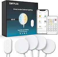 Vista 1 de MYPLUS Luces inteligentes para debajo del gabinete, luces de disco regulables compatibles con Alexa y Google Home, temperaturas de color ajustables