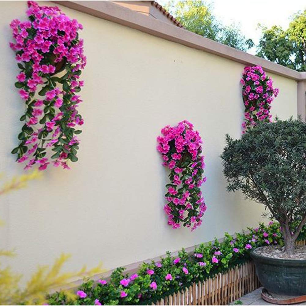 2 Piante Finte Pendenti Artificiali - Decorazione Murale Interna Ed Esterna Con Erba Decorativa