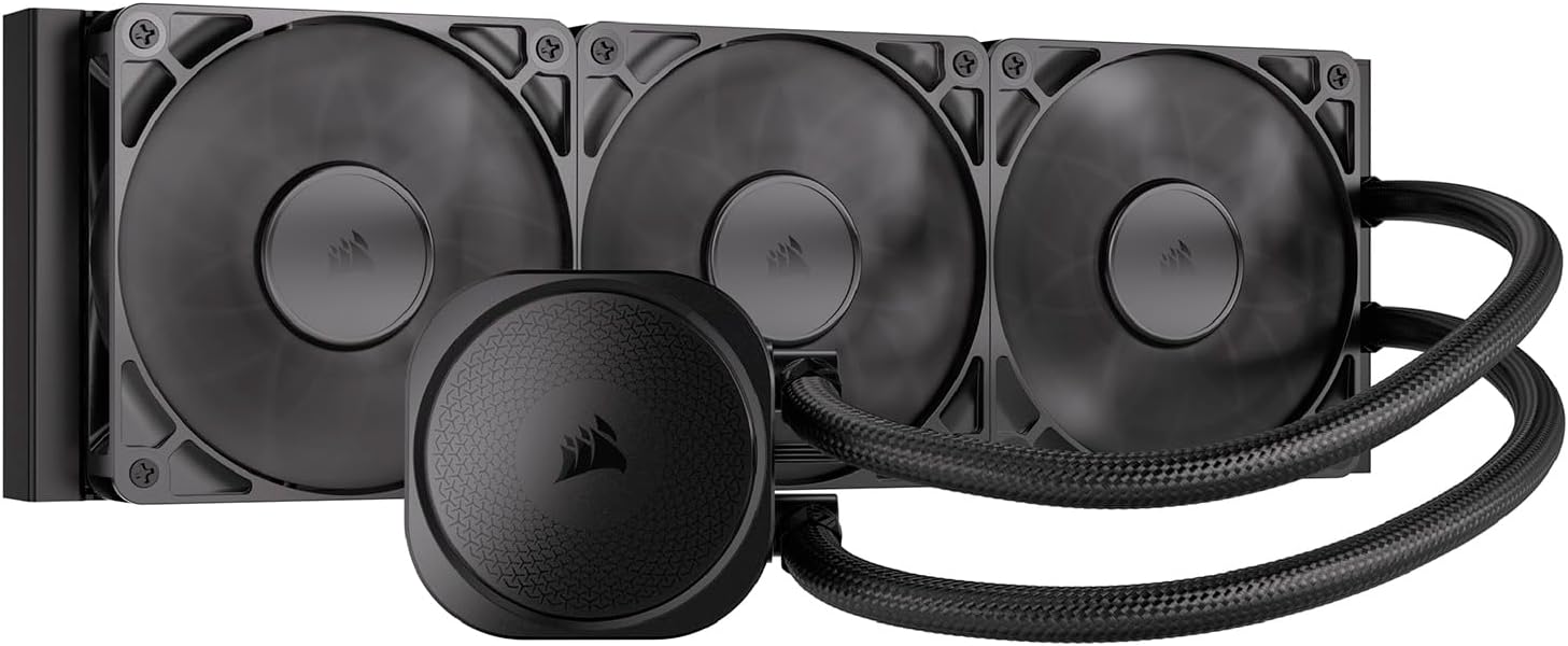 Nautilus 360 RS Liquid CPU Cooler – 360mm AIO – Low-Noise – Direct Motherboard Connection – Daisy-Chain – Intel LGA 1851/1700, AMD AM5/AM4 – 3X RS120 Fans Included – Black