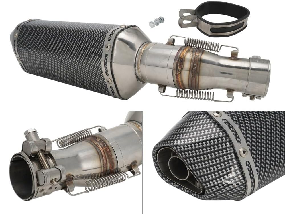 に適合する 忍者 250 に適合する 忍者 300 2008-2017 オートバイの排気システムミッドパイプスリップオンマフラー D