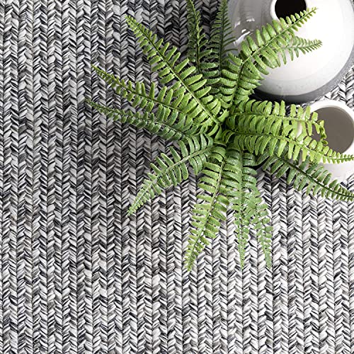Image of Cotton Rounds Carpet for Living Room, Bedroom, Home Decor - Soft & Durable Floor Rug, Washable & Lightweight 6x6 feet, Color Light Grey