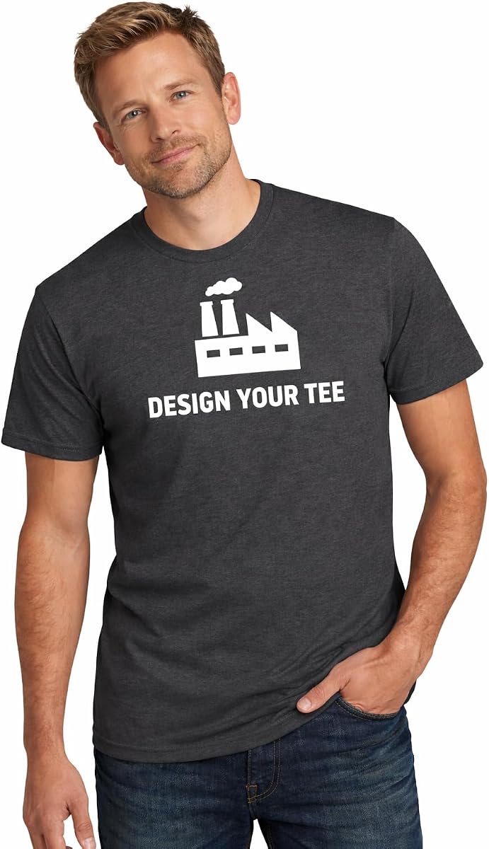DISCOUNT PROMOS Personalized Men's T-Shirts Cotton Blend