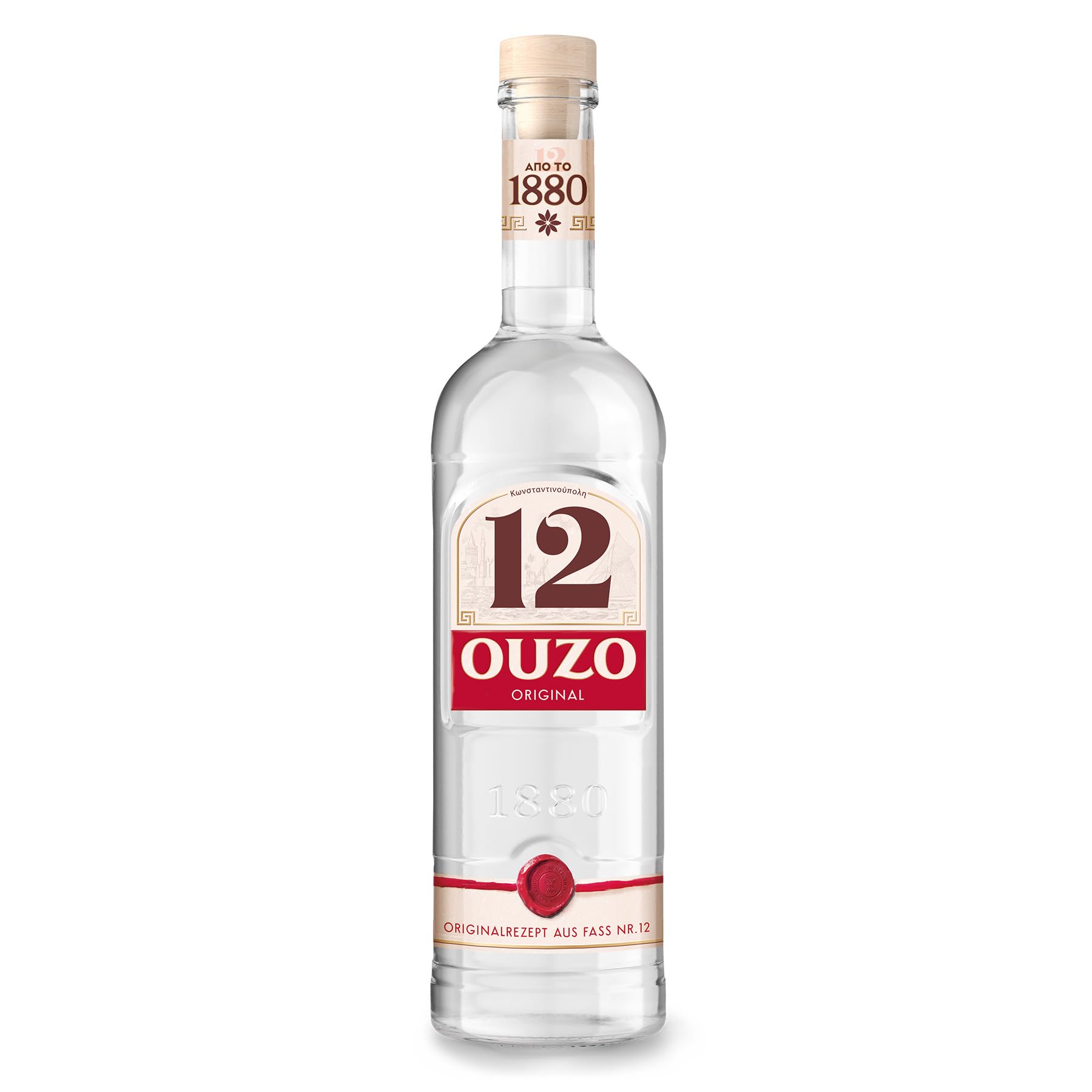 Ouzo 12 - Premium Spirituose aus Griechenland (1x0,7l) – aromatisch & unverwechselbar - Original Ouzo