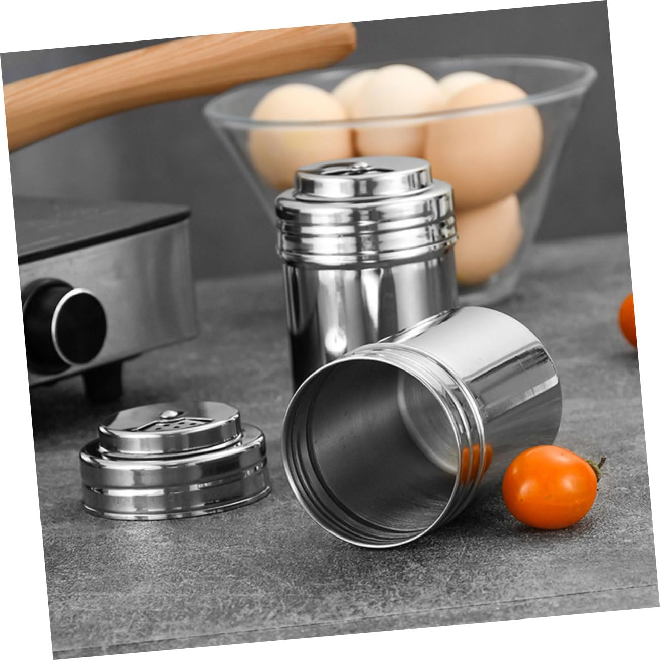 SOLUSTRE Seasoning Jar Versatile Condiment Container for Salt Pepper and Sugar Elegant Design for Kitchen and Dining Storage for Cooking Enthusiasts