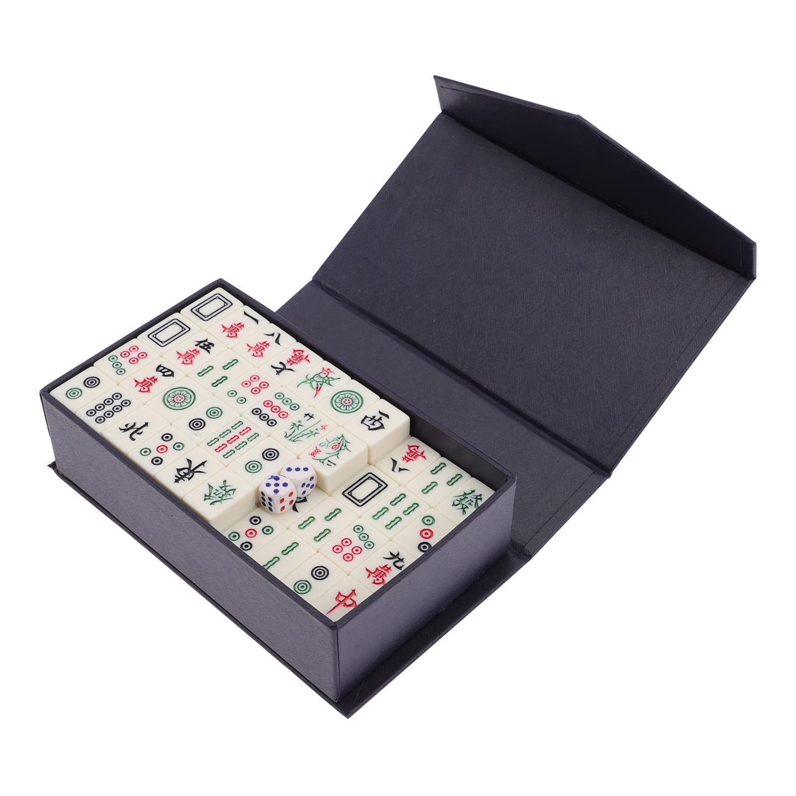 1 Juego de Juego de Mahjong Chino, Juego de Mahjong portátil for Viajes, Camping (Color : Colorful)