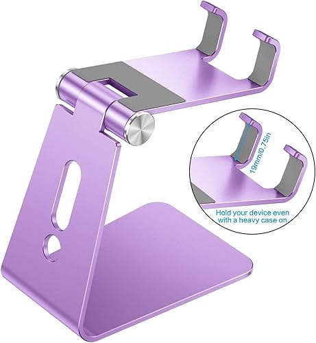 Miniatura 2 de OMOTON Soporte ajustable para teléfono celular, soporte para teléfono de escritorio de aluminio C2, compatible con iPhone 15, 14, 13, XS, XR, 8