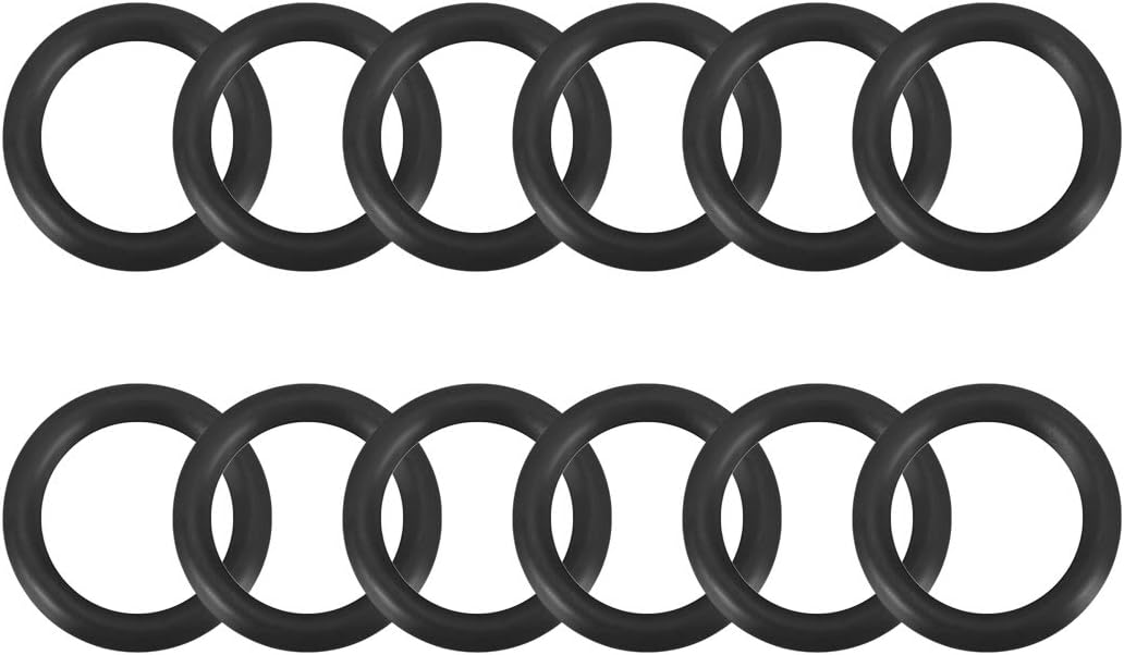 uxcell Nitrile Rubber O-Rings 12mm OD 8mm ID 2mm Width, Metric Sealing Gasket for Automotive Machine Plumbing, Pack of 12