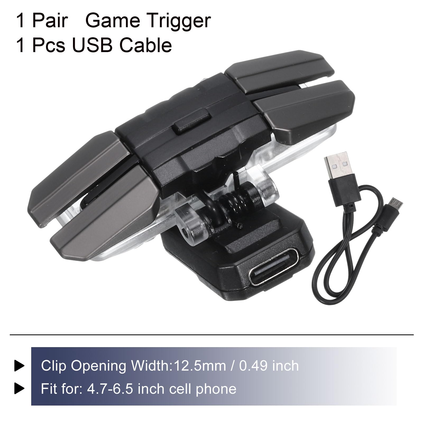 Gaming Déclencheur Jeu Contrôleur 1 Paire Six-Doigts Simple Tir Feu Clés Type-C