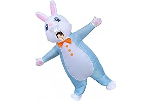 Inflatable Bunny Hopping Costume: Delight in Instant Easter or Halloween Merriment