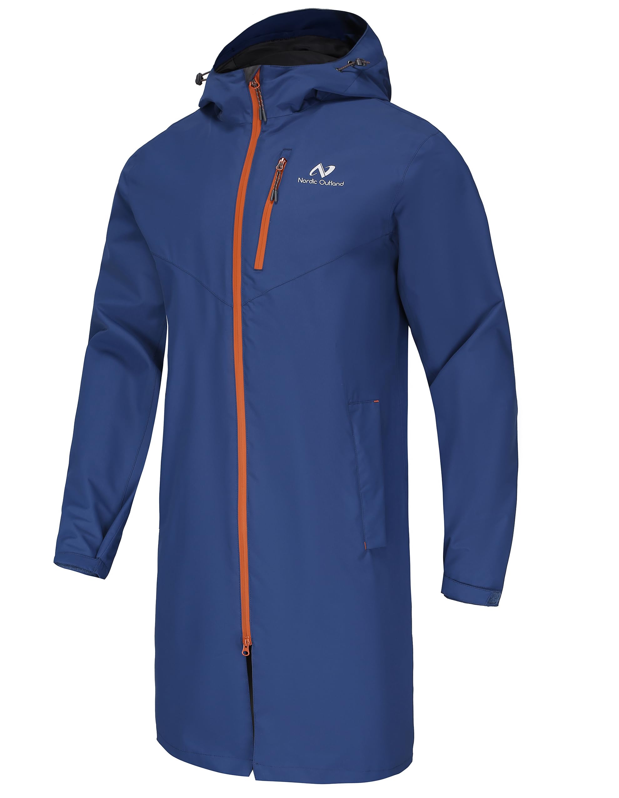 Long Waterproof Men’s Raincoat with Hood