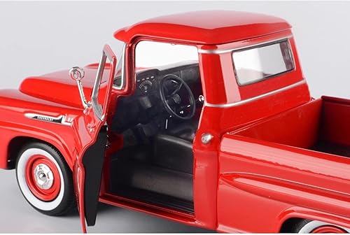 Miniatura 5 de Motor Max 1:24 W/B American Classics 1958 Chevrolet Apache Fleet Side Pickup Camión Diecast Rojo