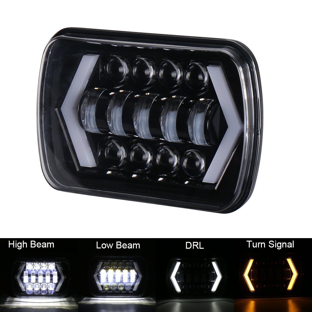Phare LED 7 Pouces Pour Jeep Wrangler - Feux Route/croisement/DRL - Étanche IP67 - 14 000 Lumens - 8