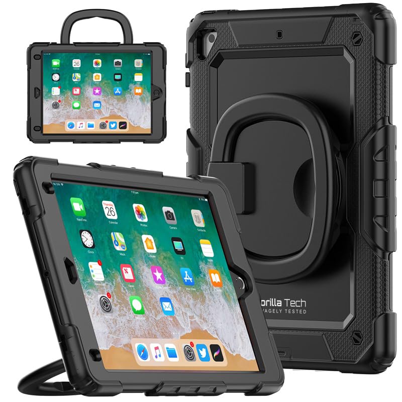 Coque iPad Pro 11 2018 antichoc protection intégrale robuste béquille support noir