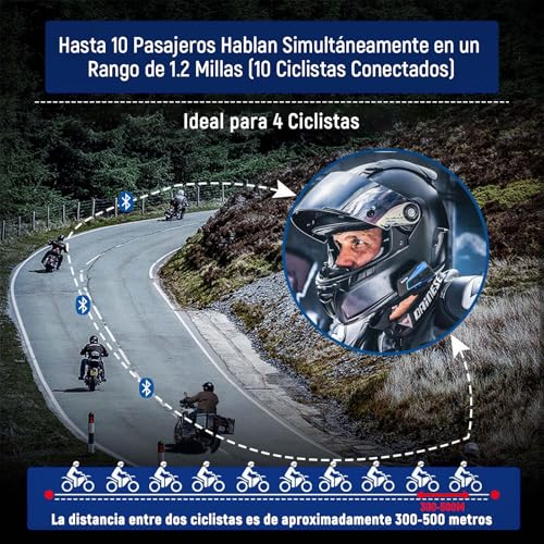 Intercomunicador Casco Moto con Audio Multitarea y Kit Manos Libres LEXIN 2