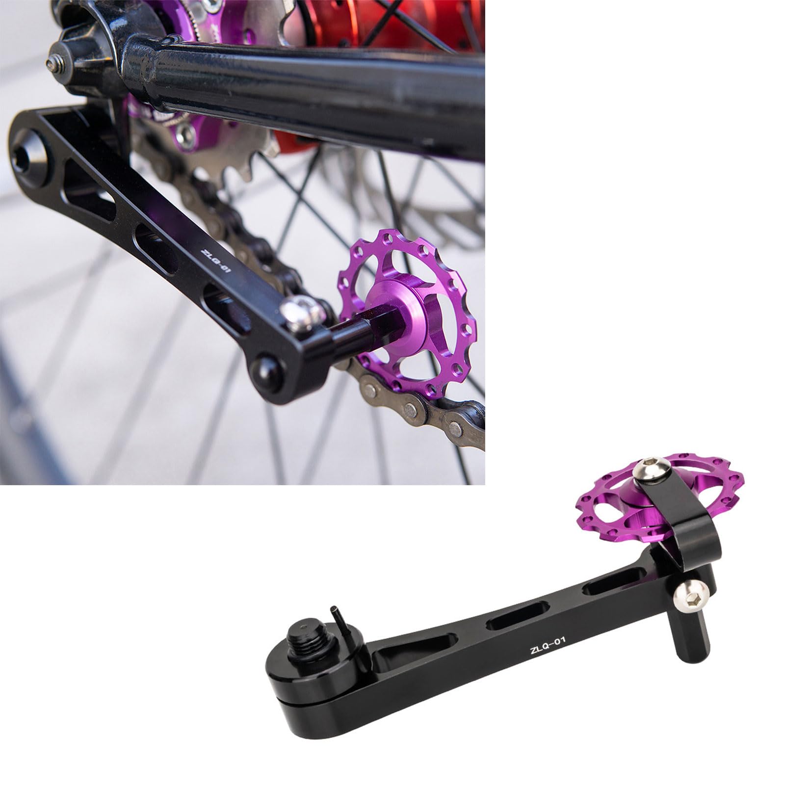 Oxxggkao Aluminum Alloys Bicycles Single Speed Chain Tensioner Mountain Bike Chain Stabilizers for Hanger Dropouts Frame Enduring