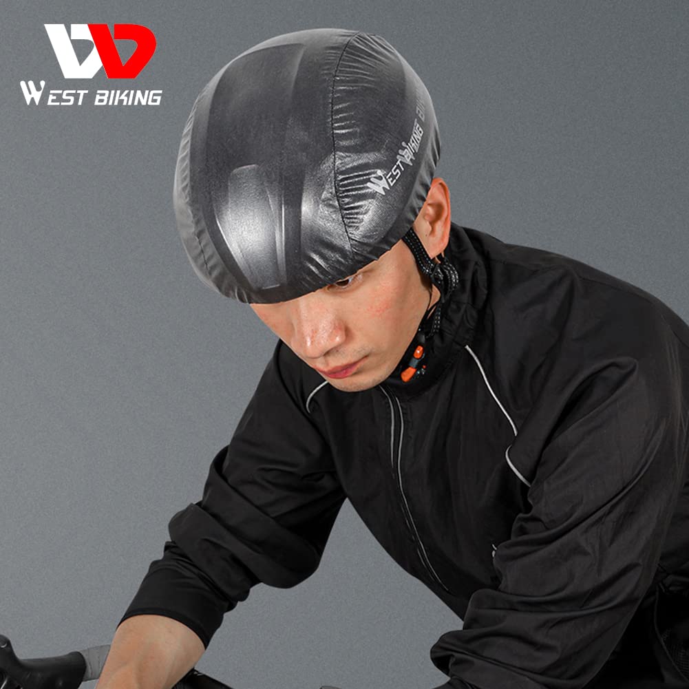 DKDDSSS 2 Pezzi Copricasco Ciclismo Impermeabile, Copri Casco Bici, Riflettente Copertura Casco Da Bicicletta, Con Coprisella In Per Bicicletta, Antipolvere Copricasco Da Moto Antipioggia