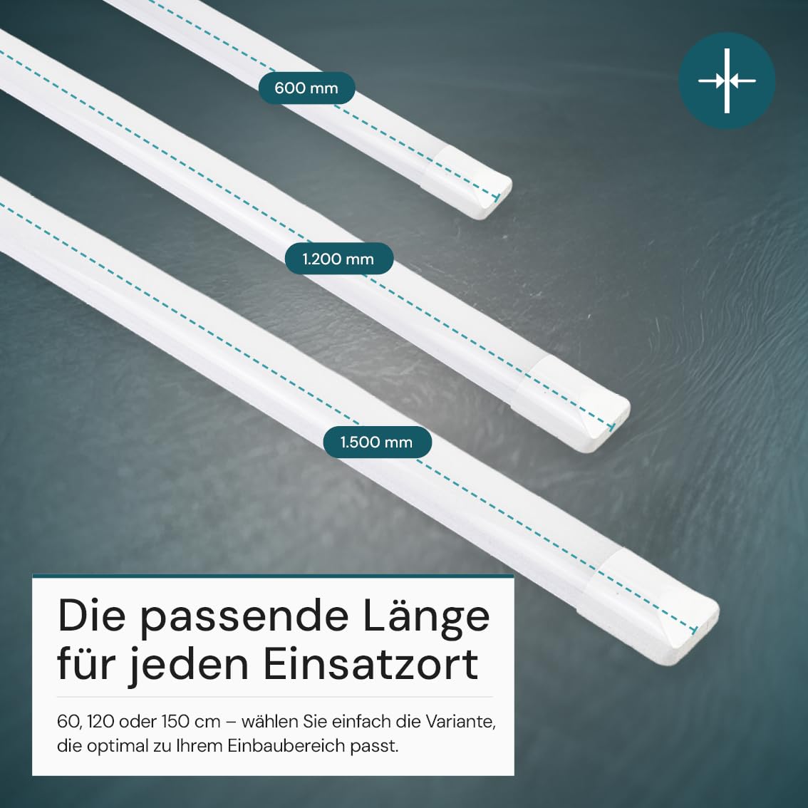 LUXULA LED Unterbauleuchte 60 cm - LED Lichtleiste CCT 3000K 4000K 6500K - Unterbauleuchte mit Anschlussblock - Unterschrankleuchte IP20 für Regal, Wohnwand, Werkstatt und Innenbereich