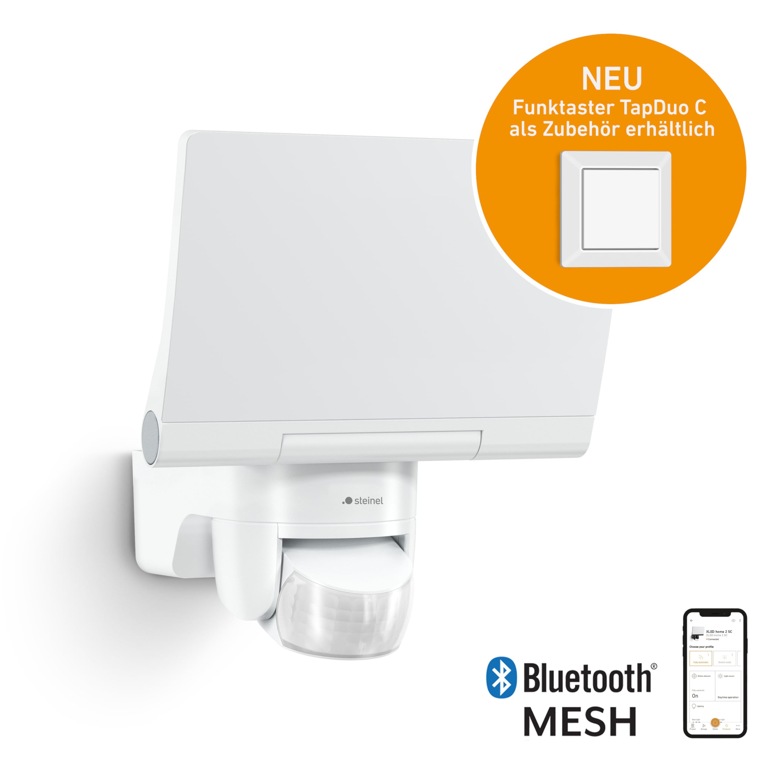 Steinel Faretto a LED XLED Home 2 SC, completamente orientabile, 13,7 W, 180°, portata 10 m, 1550 lm, Bianco