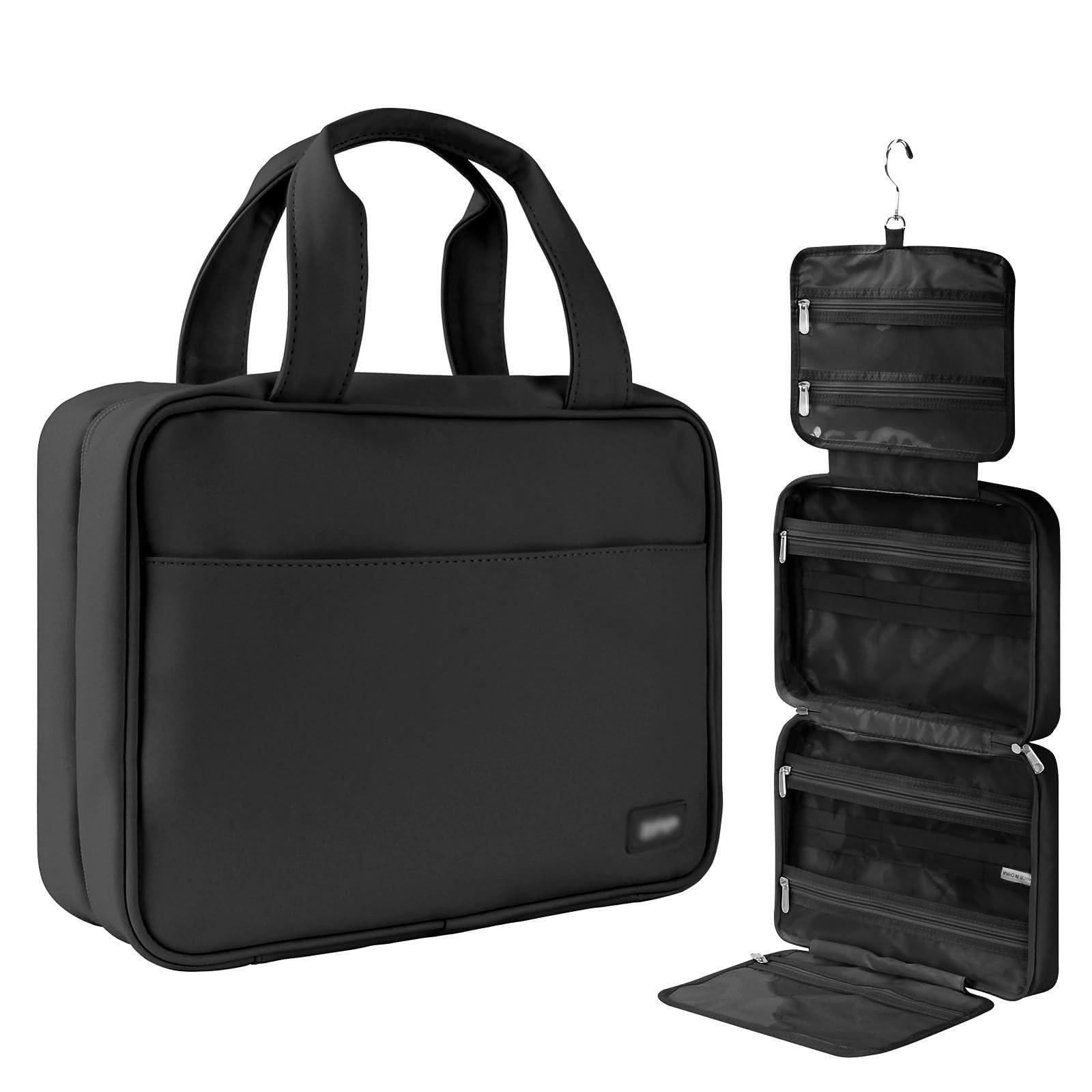 Neceser de Viaje con Gancho Neceser de Maquillaje Bolsa de Almacenamiento de Viaje Niñas(Schwarz)