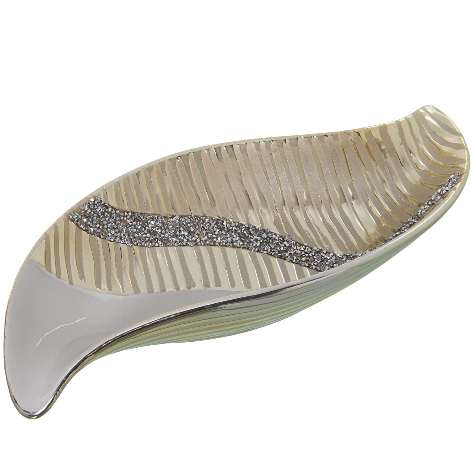 Coupe en céramique blanche et champagne aux finitions haut de gamme